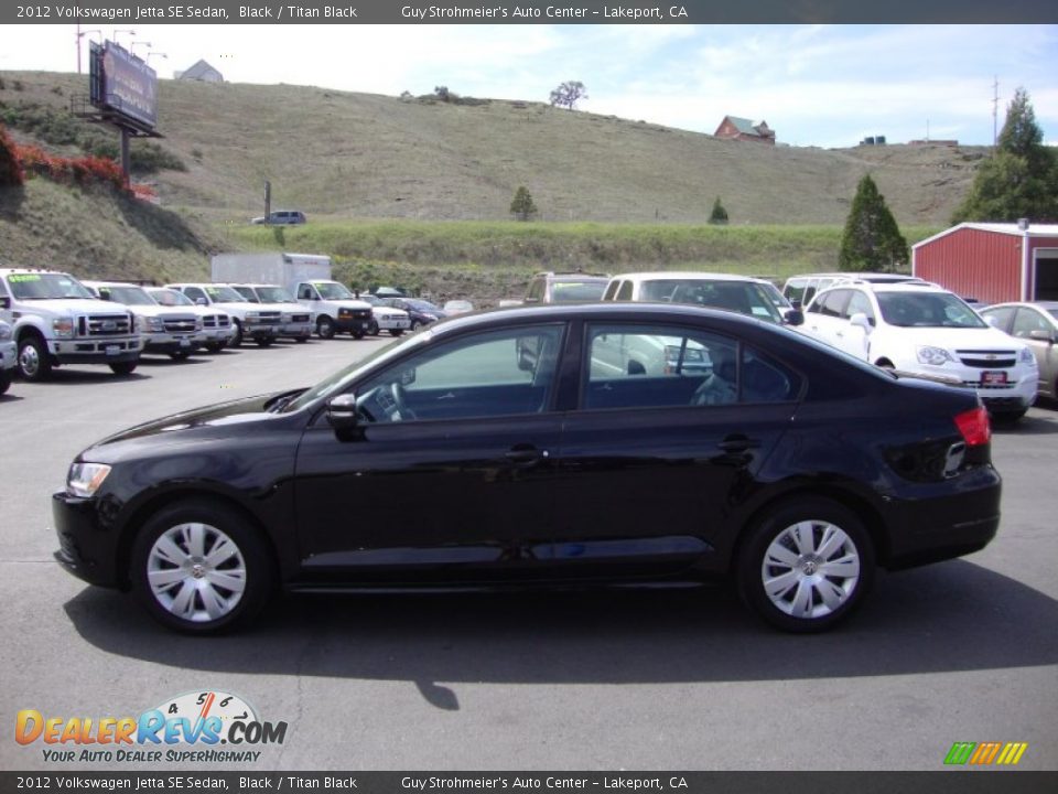2012 Volkswagen Jetta SE Sedan Black / Titan Black Photo #4