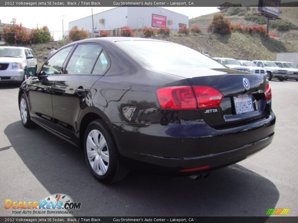 2012 Volkswagen Jetta SE Sedan Black / Titan Black Photo #5