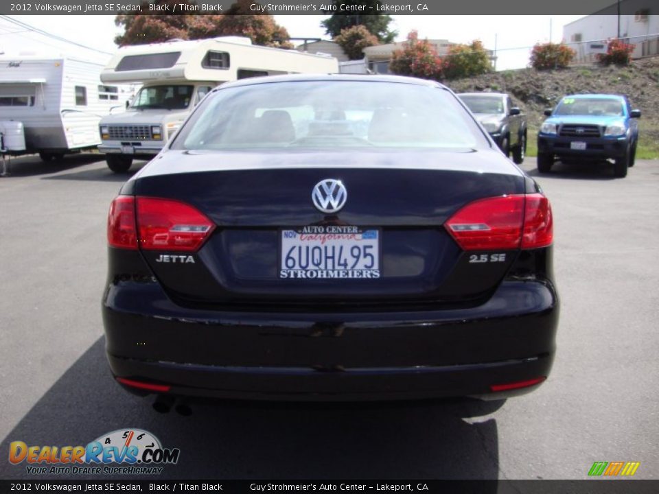2012 Volkswagen Jetta SE Sedan Black / Titan Black Photo #6