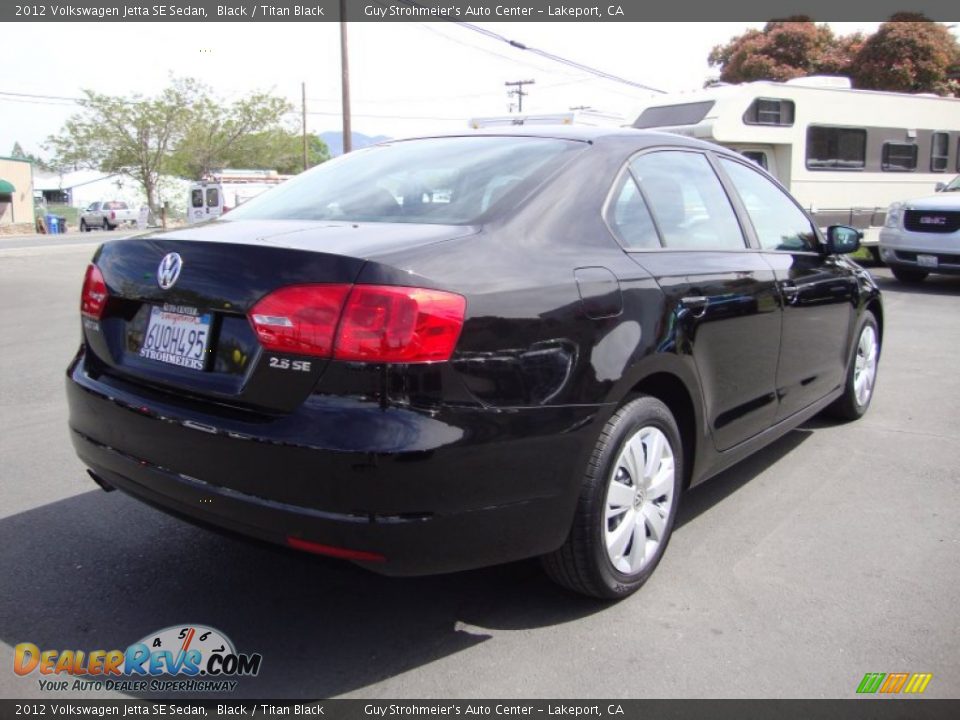 2012 Volkswagen Jetta SE Sedan Black / Titan Black Photo #7
