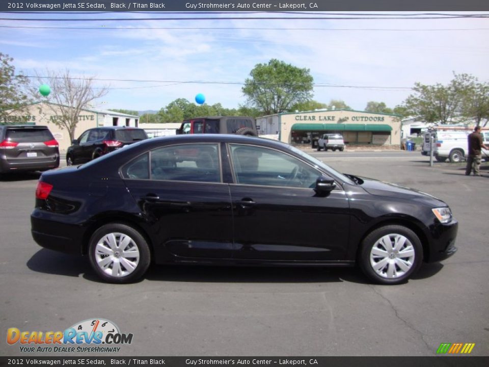 2012 Volkswagen Jetta SE Sedan Black / Titan Black Photo #8