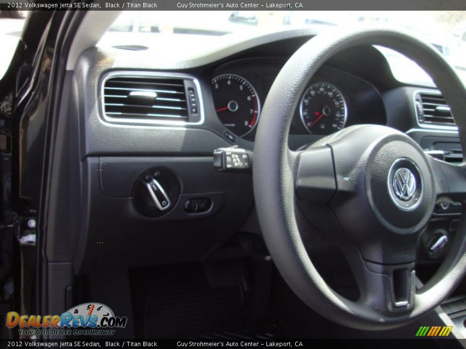 2012 Volkswagen Jetta SE Sedan Black / Titan Black Photo #11