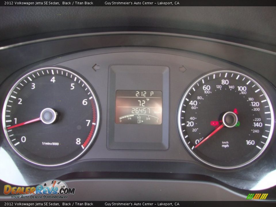 2012 Volkswagen Jetta SE Sedan Black / Titan Black Photo #12