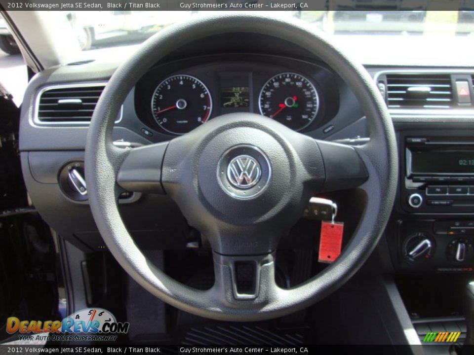 2012 Volkswagen Jetta SE Sedan Black / Titan Black Photo #13
