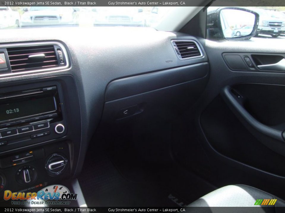 2012 Volkswagen Jetta SE Sedan Black / Titan Black Photo #15