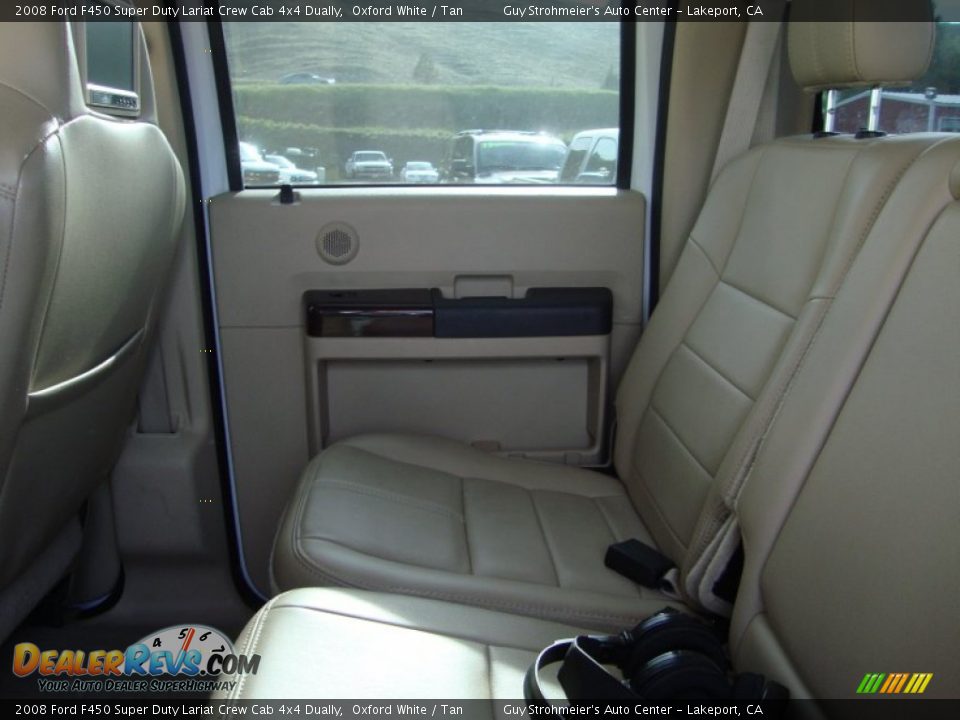 2008 Ford F450 Super Duty Lariat Crew Cab 4x4 Dually Oxford White / Tan Photo #21