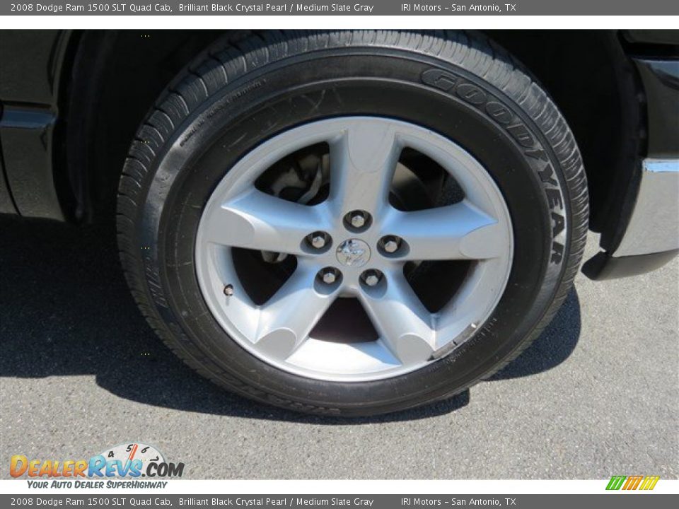 2008 Dodge Ram 1500 SLT Quad Cab Brilliant Black Crystal Pearl / Medium Slate Gray Photo #9