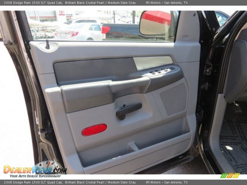 2008 Dodge Ram 1500 SLT Quad Cab Brilliant Black Crystal Pearl / Medium Slate Gray Photo #10