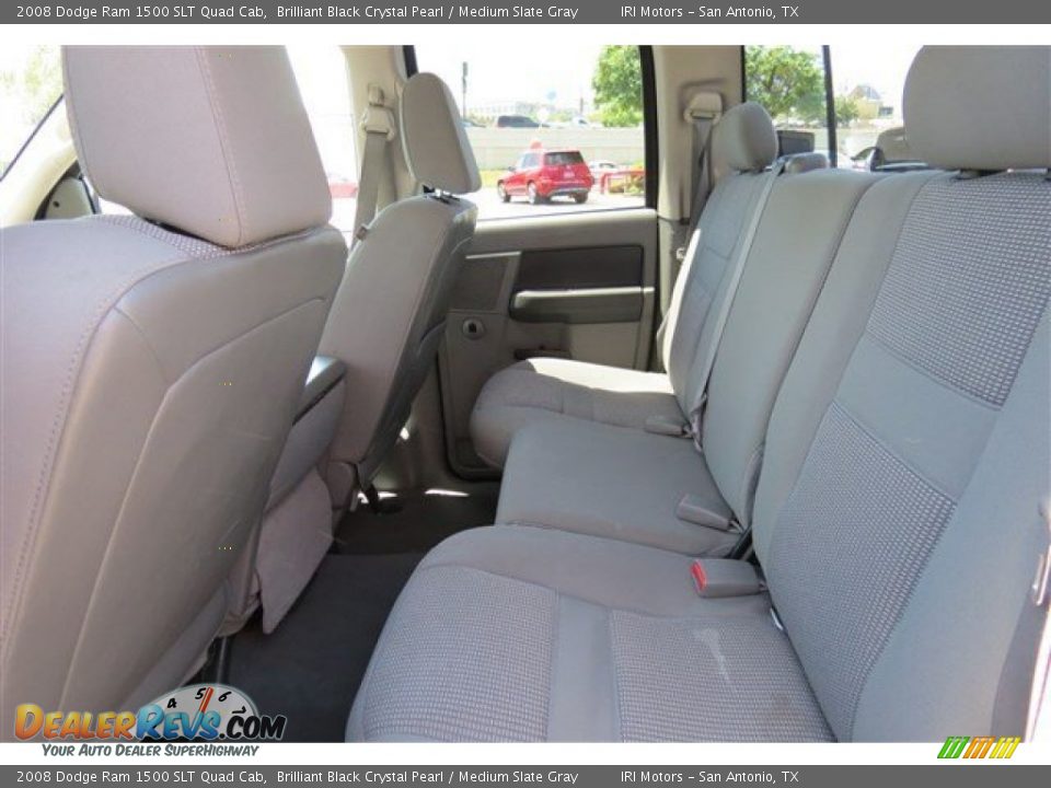 2008 Dodge Ram 1500 SLT Quad Cab Brilliant Black Crystal Pearl / Medium Slate Gray Photo #12