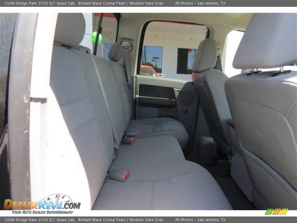 2008 Dodge Ram 1500 SLT Quad Cab Brilliant Black Crystal Pearl / Medium Slate Gray Photo #14