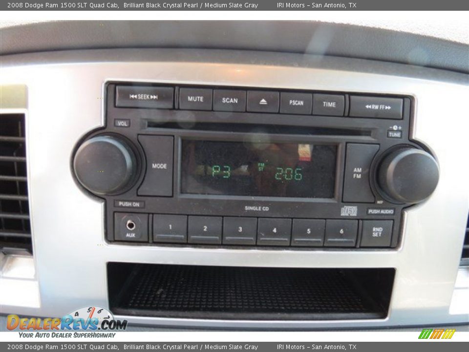 2008 Dodge Ram 1500 SLT Quad Cab Brilliant Black Crystal Pearl / Medium Slate Gray Photo #15