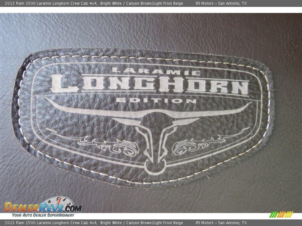 2013 Ram 1500 Laramie Longhorn Crew Cab 4x4 Bright White / Canyon Brown/Light Frost Beige Photo #15