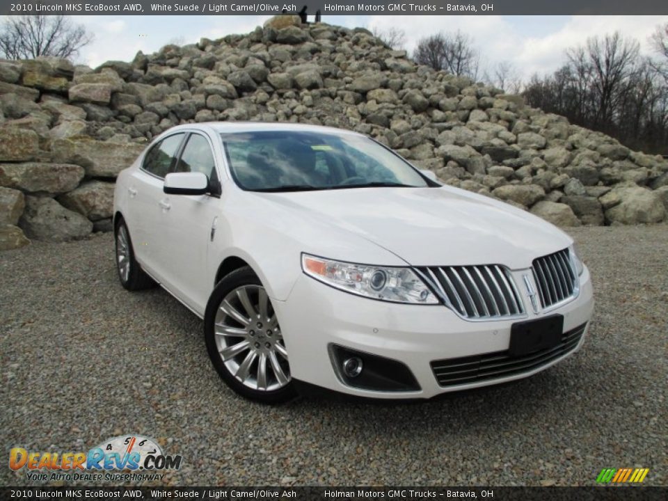 2010 Lincoln MKS EcoBoost AWD White Suede / Light Camel/Olive Ash Photo #1