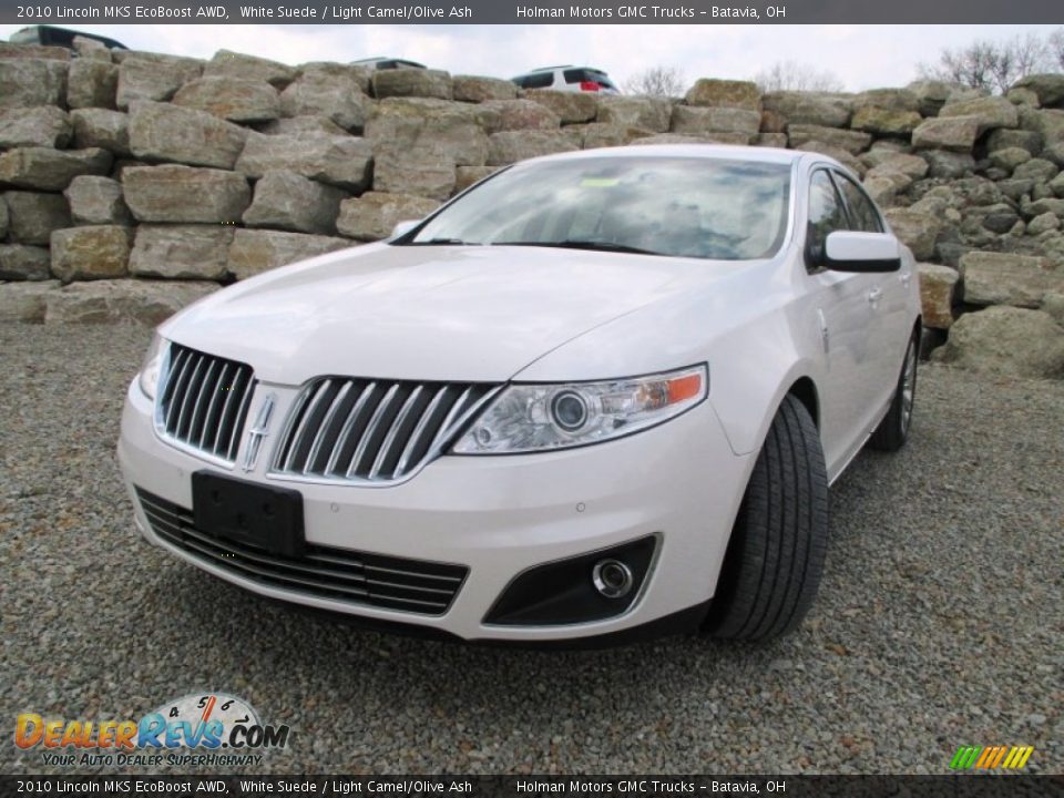 2010 Lincoln MKS EcoBoost AWD White Suede / Light Camel/Olive Ash Photo #2