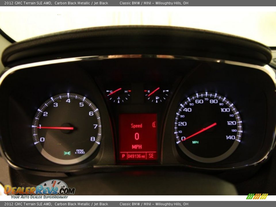 2012 GMC Terrain SLE AWD Carbon Black Metallic / Jet Black Photo #7