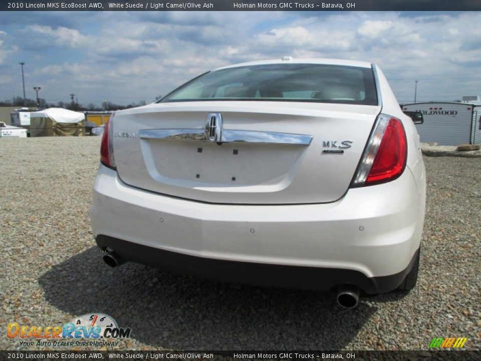 2010 Lincoln MKS EcoBoost AWD White Suede / Light Camel/Olive Ash Photo #35