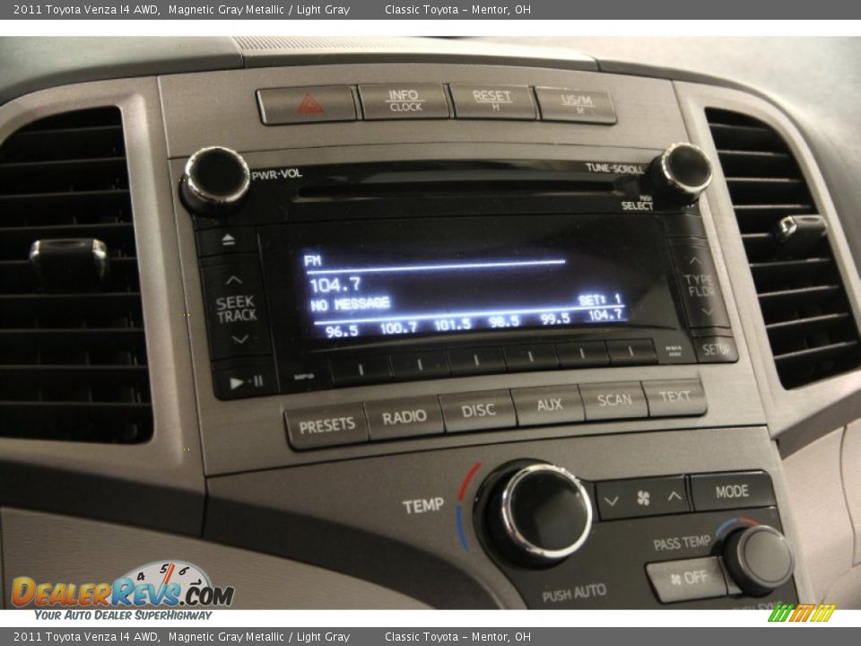 2011 Toyota Venza I4 AWD Magnetic Gray Metallic / Light Gray Photo #13