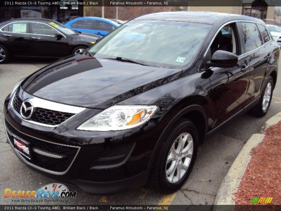 2011 Mazda CX-9 Touring AWD Brilliant Black / Black Photo #1