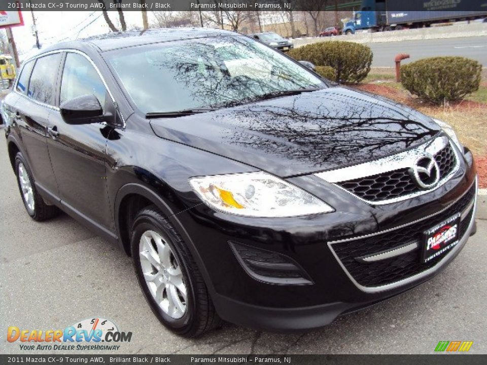 2011 Mazda CX-9 Touring AWD Brilliant Black / Black Photo #2