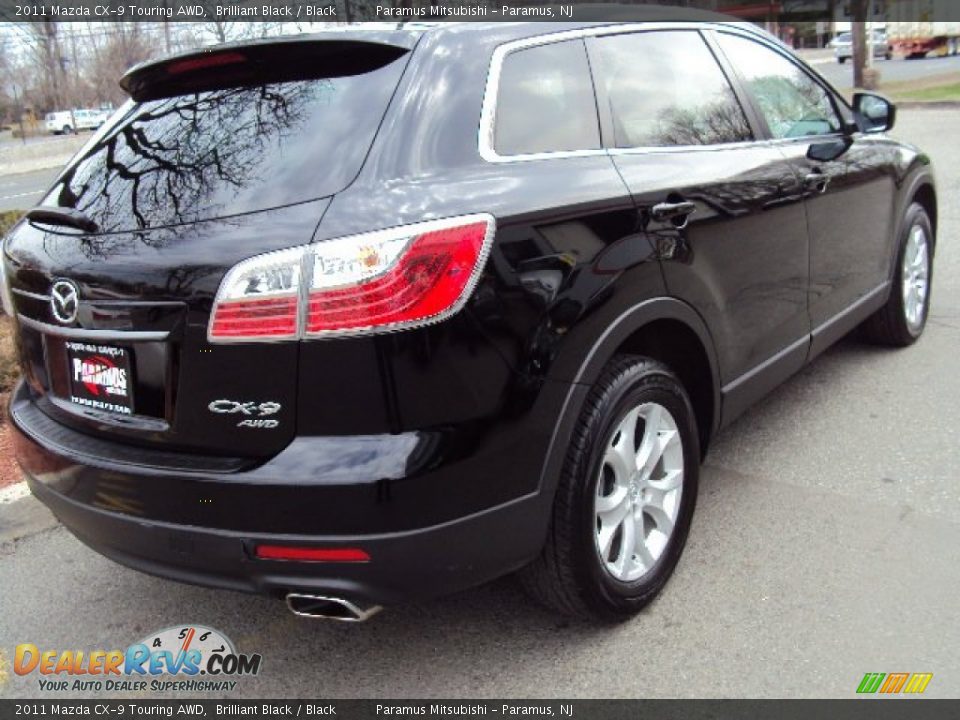 2011 Mazda CX-9 Touring AWD Brilliant Black / Black Photo #5
