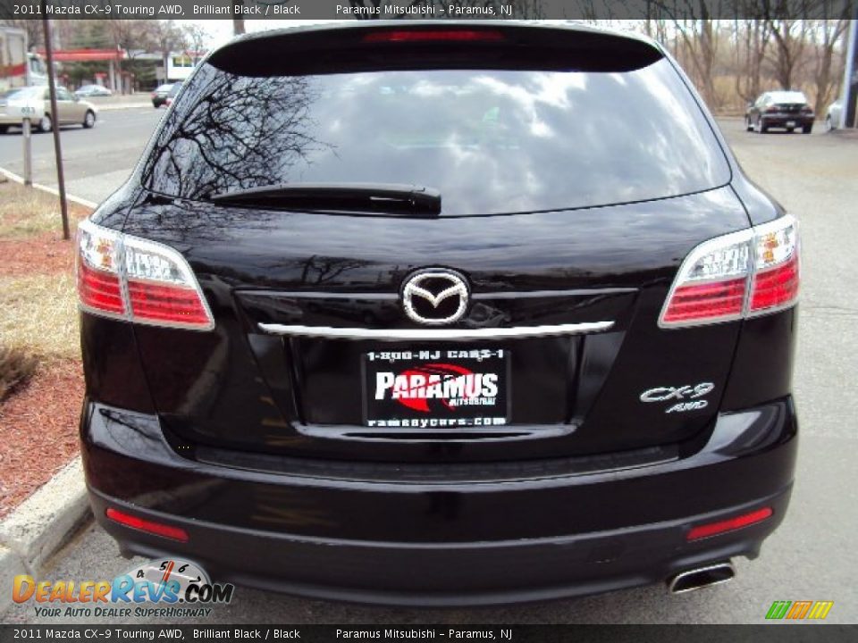 2011 Mazda CX-9 Touring AWD Brilliant Black / Black Photo #6
