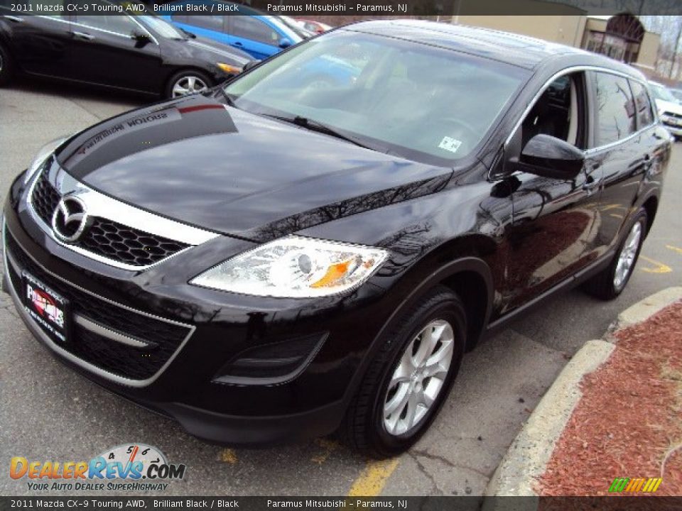 2011 Mazda CX-9 Touring AWD Brilliant Black / Black Photo #11