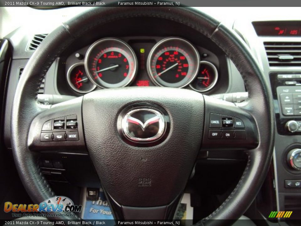 2011 Mazda CX-9 Touring AWD Brilliant Black / Black Photo #20