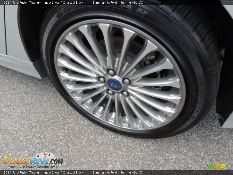 2014 Ford Fusion Titanium Ingot Silver / Charcoal Black Photo #16