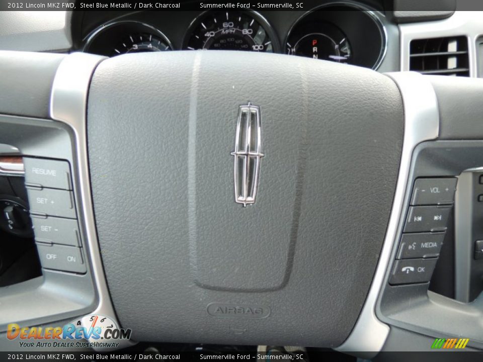 2012 Lincoln MKZ FWD Steel Blue Metallic / Dark Charcoal Photo #22
