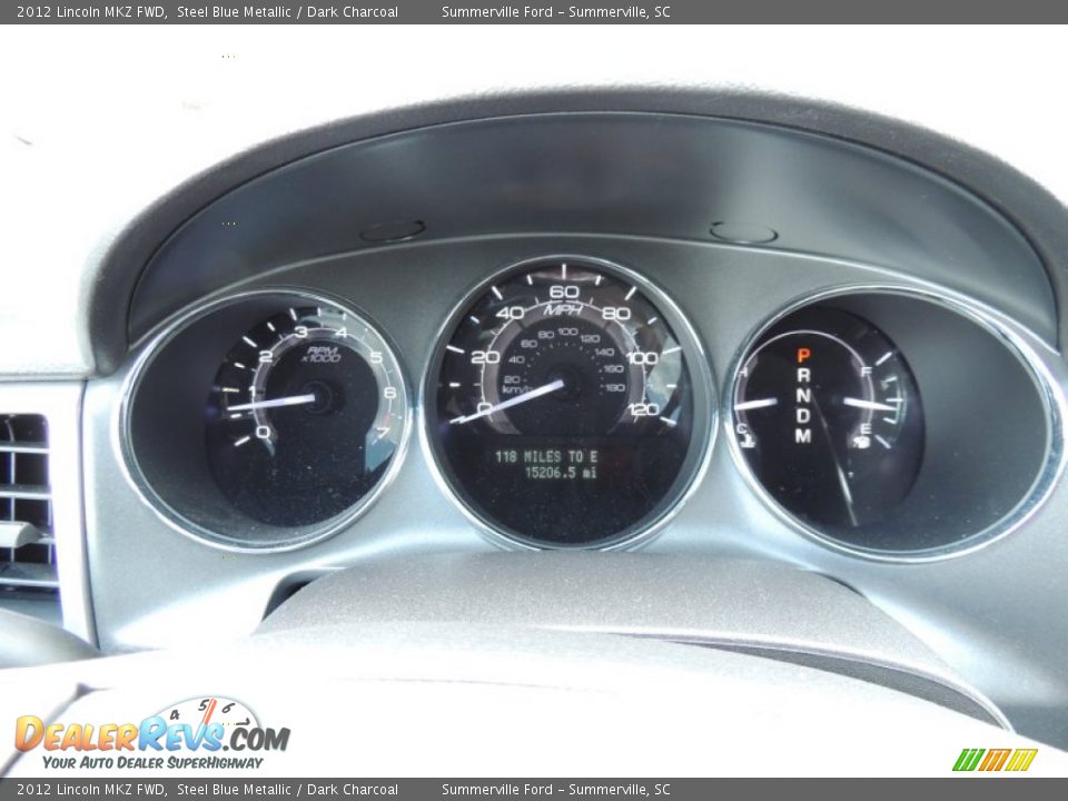 2012 Lincoln MKZ FWD Steel Blue Metallic / Dark Charcoal Photo #23