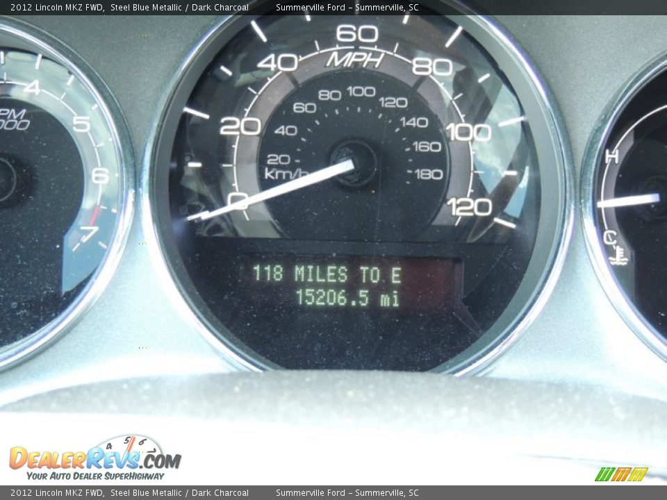 2012 Lincoln MKZ FWD Steel Blue Metallic / Dark Charcoal Photo #24