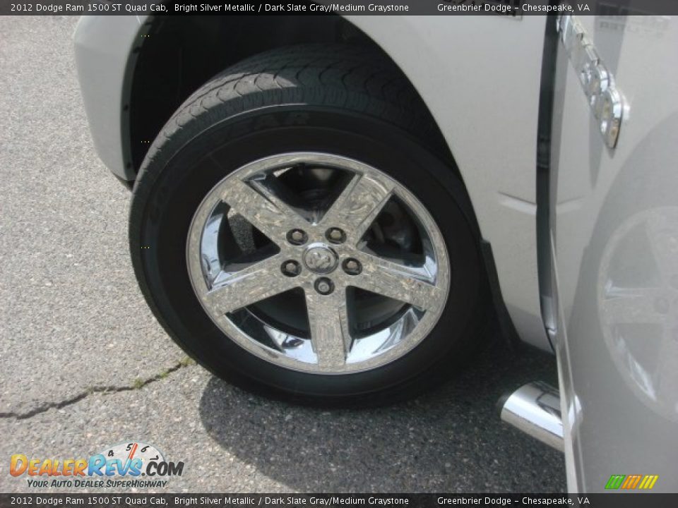 2012 Dodge Ram 1500 ST Quad Cab Bright Silver Metallic / Dark Slate Gray/Medium Graystone Photo #25