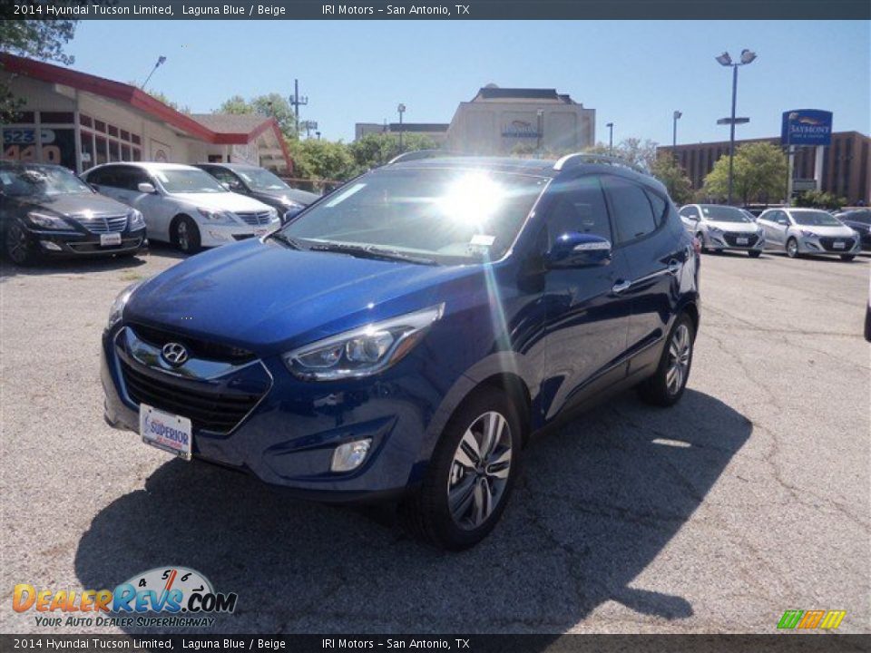 2014 Hyundai Tucson Limited Laguna Blue / Beige Photo #1