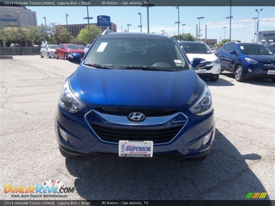 2014 Hyundai Tucson Limited Laguna Blue / Beige Photo #2