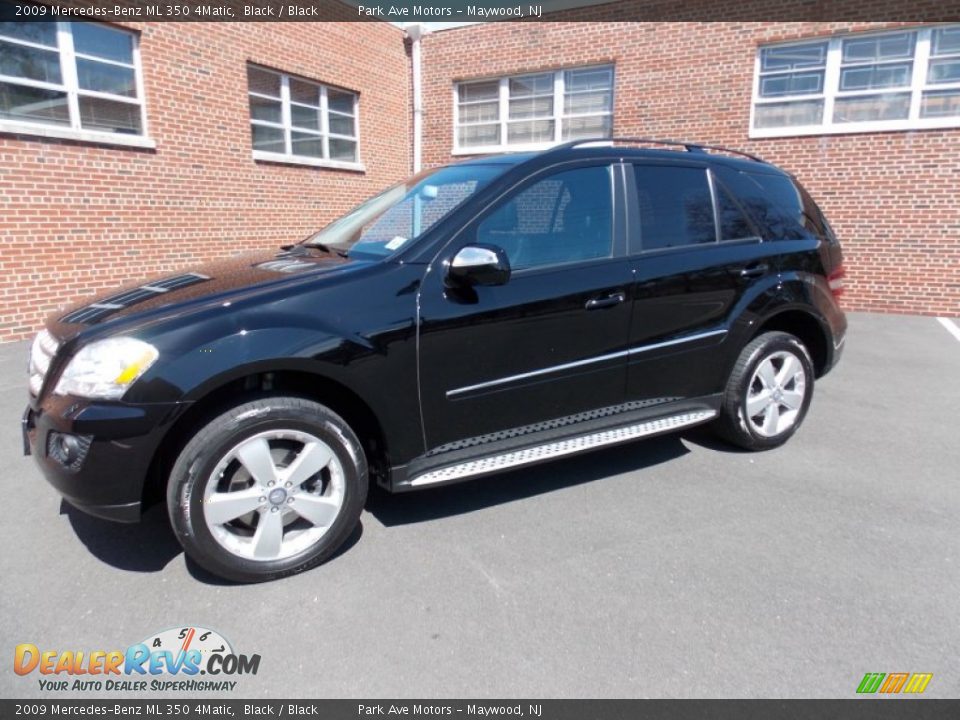 2009 Mercedes-Benz ML 350 4Matic Black / Black Photo #1