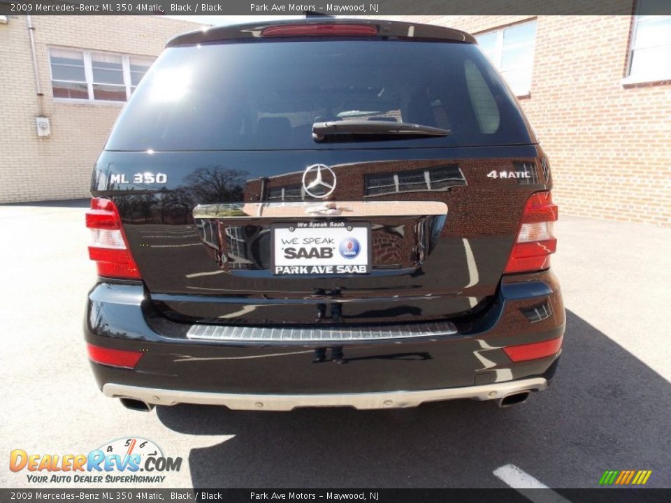 2009 Mercedes-Benz ML 350 4Matic Black / Black Photo #3
