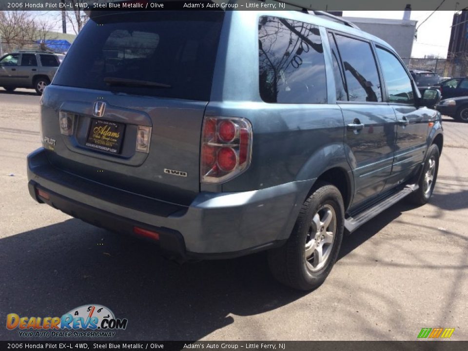 2006 Honda Pilot EX-L 4WD Steel Blue Metallic / Olive Photo #4