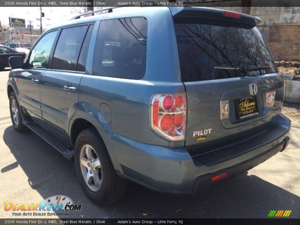 2006 Honda Pilot EX-L 4WD Steel Blue Metallic / Olive Photo #5