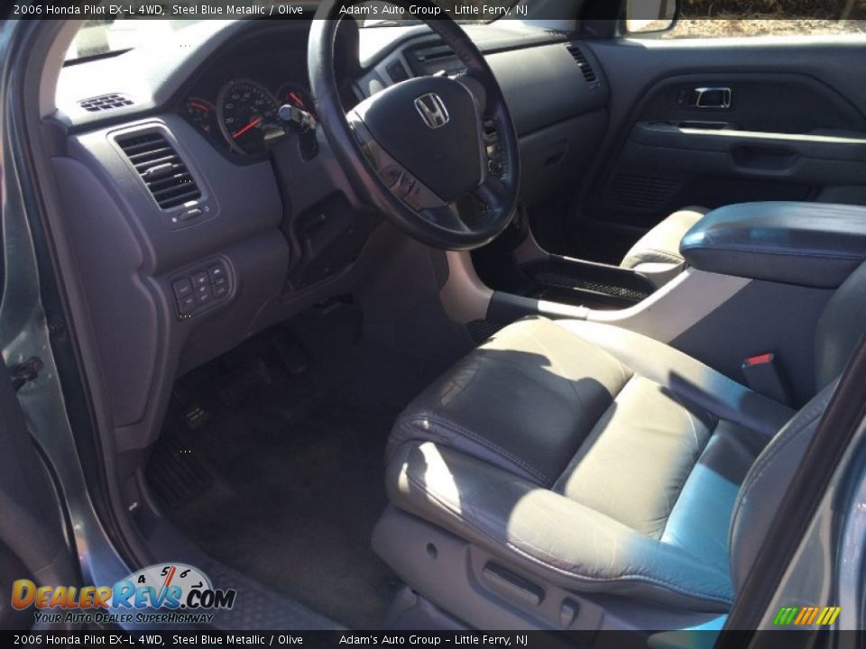 2006 Honda Pilot EX-L 4WD Steel Blue Metallic / Olive Photo #7