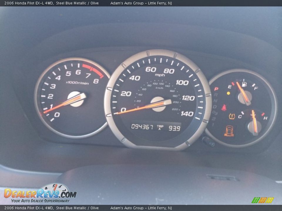 2006 Honda Pilot EX-L 4WD Steel Blue Metallic / Olive Photo #10