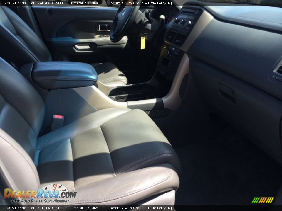 2006 Honda Pilot EX-L 4WD Steel Blue Metallic / Olive Photo #15