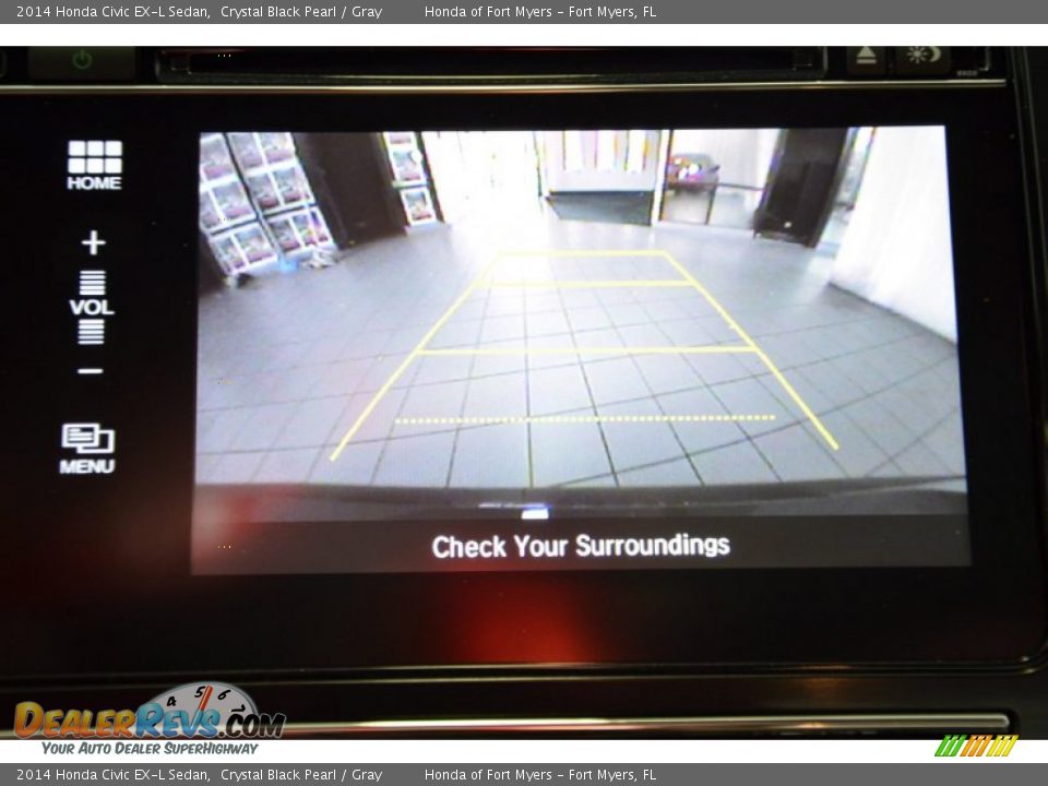 2014 Honda Civic EX-L Sedan Crystal Black Pearl / Gray Photo #14