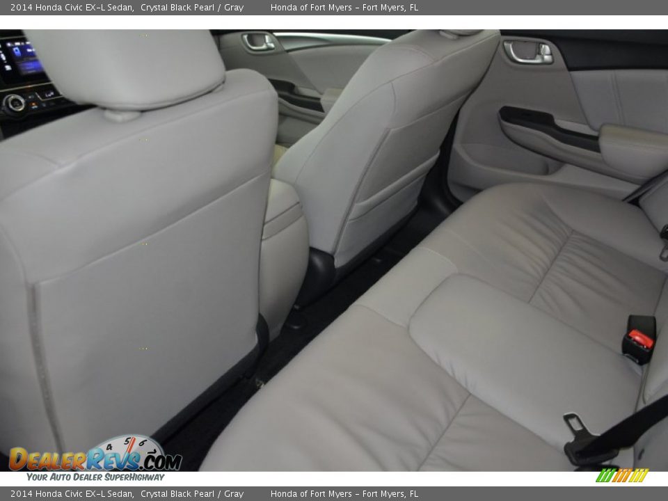 2014 Honda Civic EX-L Sedan Crystal Black Pearl / Gray Photo #21