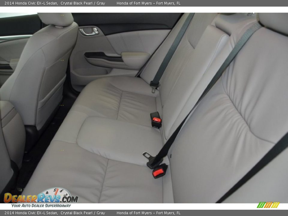 2014 Honda Civic EX-L Sedan Crystal Black Pearl / Gray Photo #22
