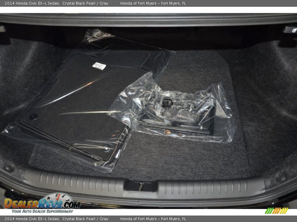 2014 Honda Civic EX-L Sedan Crystal Black Pearl / Gray Photo #25