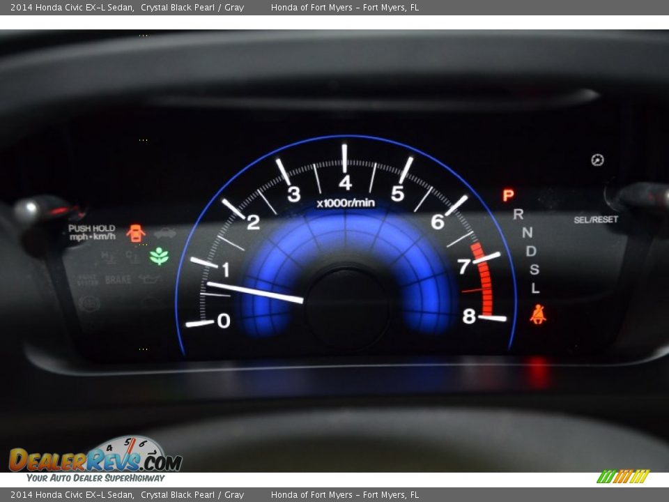 2014 Honda Civic EX-L Sedan Crystal Black Pearl / Gray Photo #30