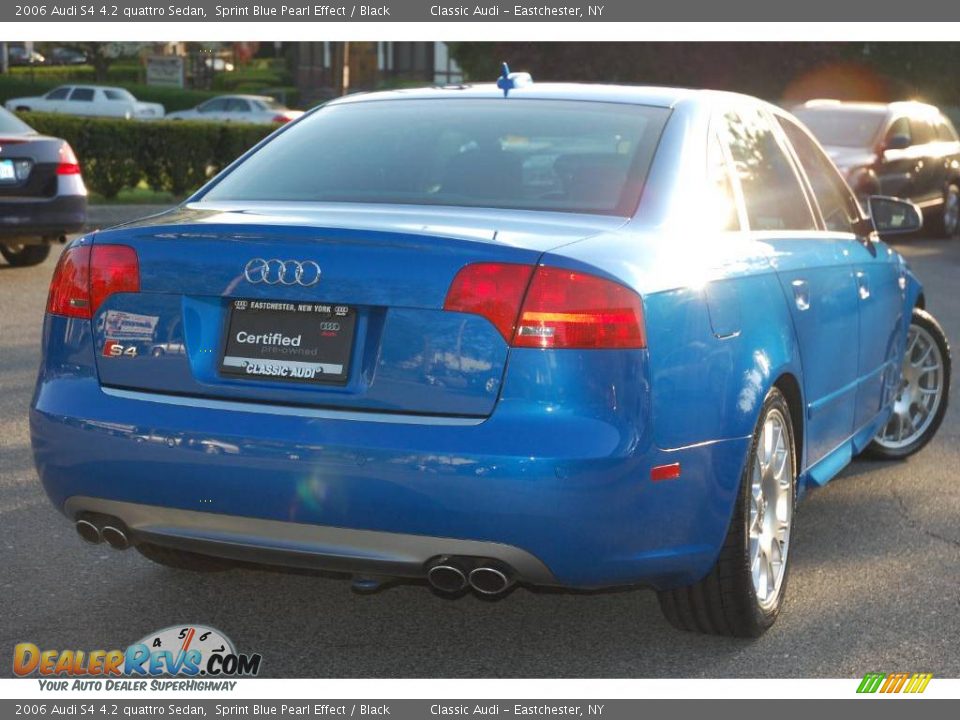 2006 Audi S4 4.2 quattro Sedan Sprint Blue Pearl Effect / Black Photo #4