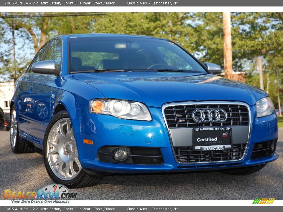 2006 Audi S4 4.2 quattro Sedan Sprint Blue Pearl Effect / Black Photo #7