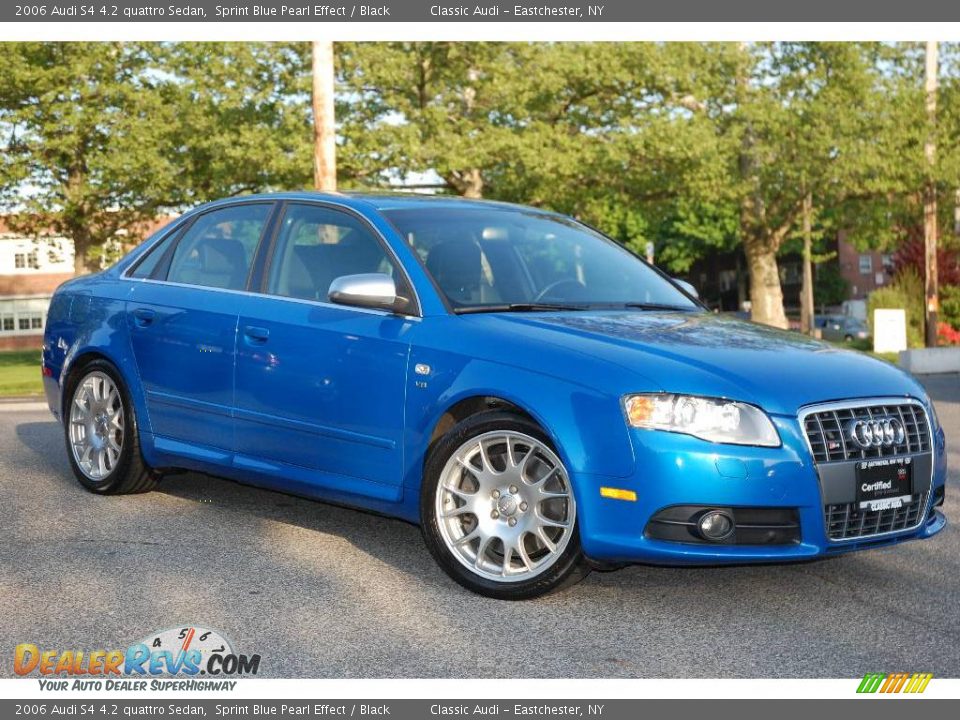 2006 Audi S4 4.2 quattro Sedan Sprint Blue Pearl Effect / Black Photo #8