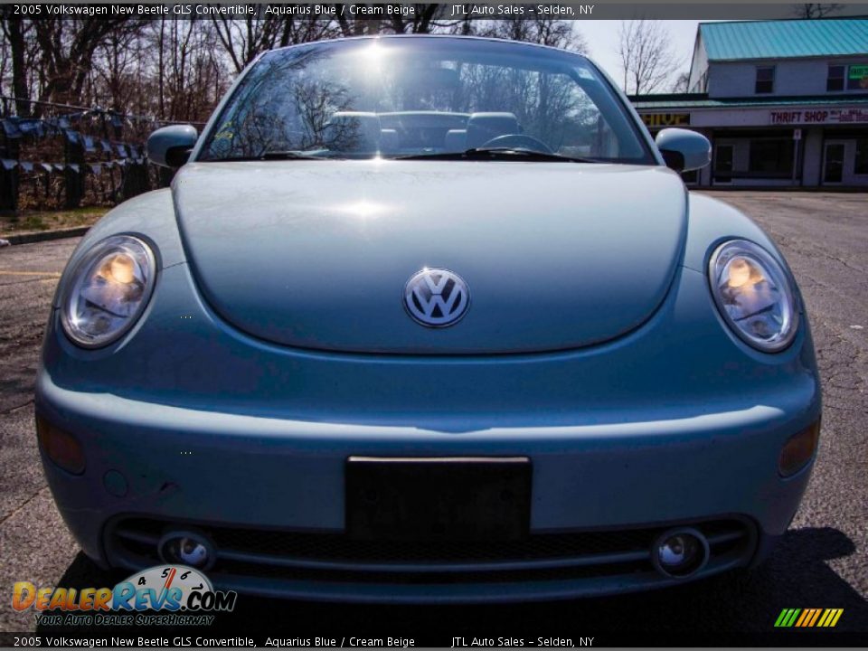 2005 Volkswagen New Beetle GLS Convertible Aquarius Blue / Cream Beige Photo #2